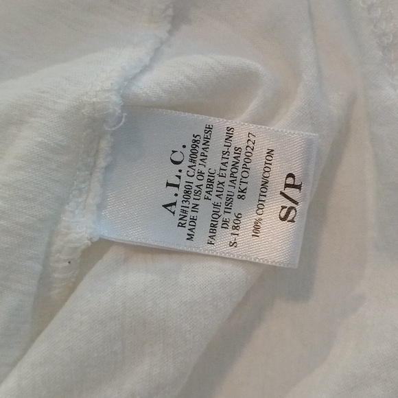 A.L.C. flutter sleeve scoop t-shirt white small - Picture 14 of 14